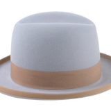 Homburg Fedora Hat For Men | The EARL | Custom Handmade Hats Agnoulita Hats 5 | Grey, Homburg Fedora, Rabbit fur felt, Single-crease