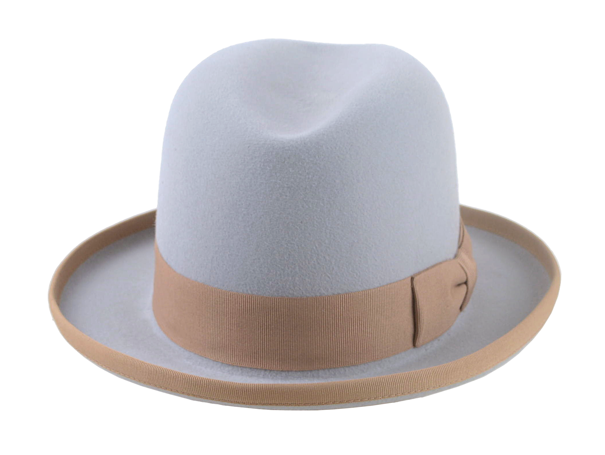 Homburg Fedora Hat For Men | The EARL | Custom Handmade Hats Agnoulita Hats 6 | Grey, Homburg Fedora, Rabbit fur felt, Single-crease