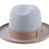 Homburg Fedora Hat For Men | The EARL | Custom Handmade Hats Agnoulita Hats 6 | Grey, Homburg Fedora, Rabbit fur felt, Single-crease