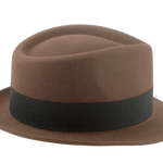 The Echo - Dark Taupe Premium Fur Felt Trilby Hat for Men with Teardrop Crown Design | Agnoulita Quality Custom Hats 5