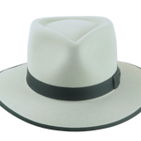 The Equinox fedora placed in a natural light setting, accentuating its vibrant color