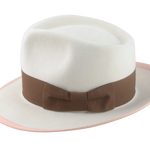 The Galante: Detailed view of the syrup grosgrain ribbon hatband | Agnoulita Hats