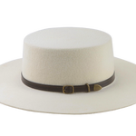 Flat Crown Wide Brim Bolero Hat | The ASTRUM | Custom Handmade Hats Agnoulita Hats 2 | Off-White, Western Style