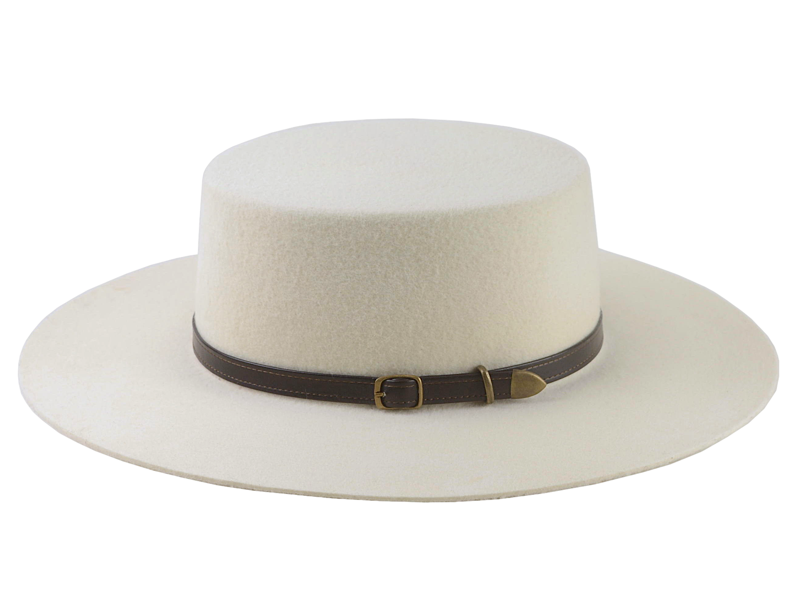 Flat Crown Wide Brim Bolero Hat | The ASTRUM | Custom Handmade Hats Agnoulita Hats 2 | Off-White, Western Style