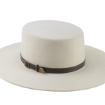 Flat Crown Wide Brim Bolero Hat | The ASTRUM | Custom Handmade Hats Agnoulita Hats 3 | Off-White, Western Style