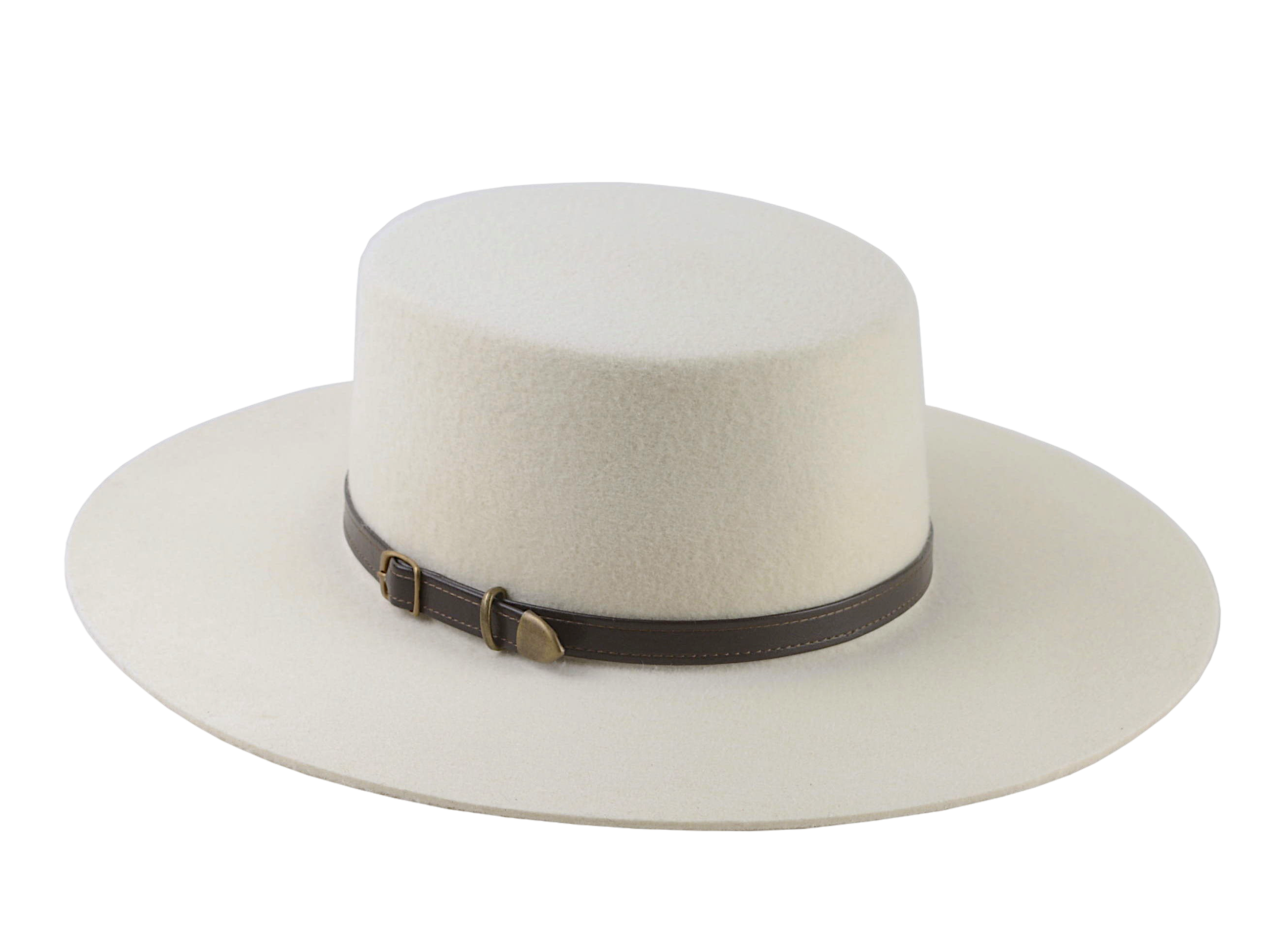 Flat Crown Wide Brim Bolero Hat | The ASTRUM | Custom Handmade Hats Agnoulita Hats 3 | Off-White, Western Style