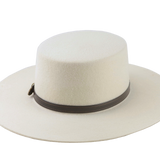 Flat Crown Wide Brim Bolero Hat | The ASTRUM | Custom Handmade Hats Agnoulita Hats 4 | Off-White, Western Style
