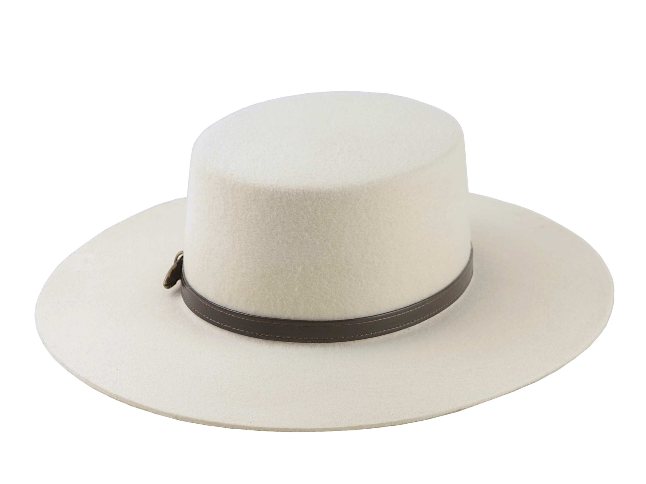 Flat Crown Wide Brim Bolero Hat | The ASTRUM | Custom Handmade Hats Agnoulita Hats 4 | Off-White, Western Style