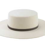 Flat Crown Wide Brim Bolero Hat | The ASTRUM | Custom Handmade Hats Agnoulita Hats 5 | Off-White, Western Style