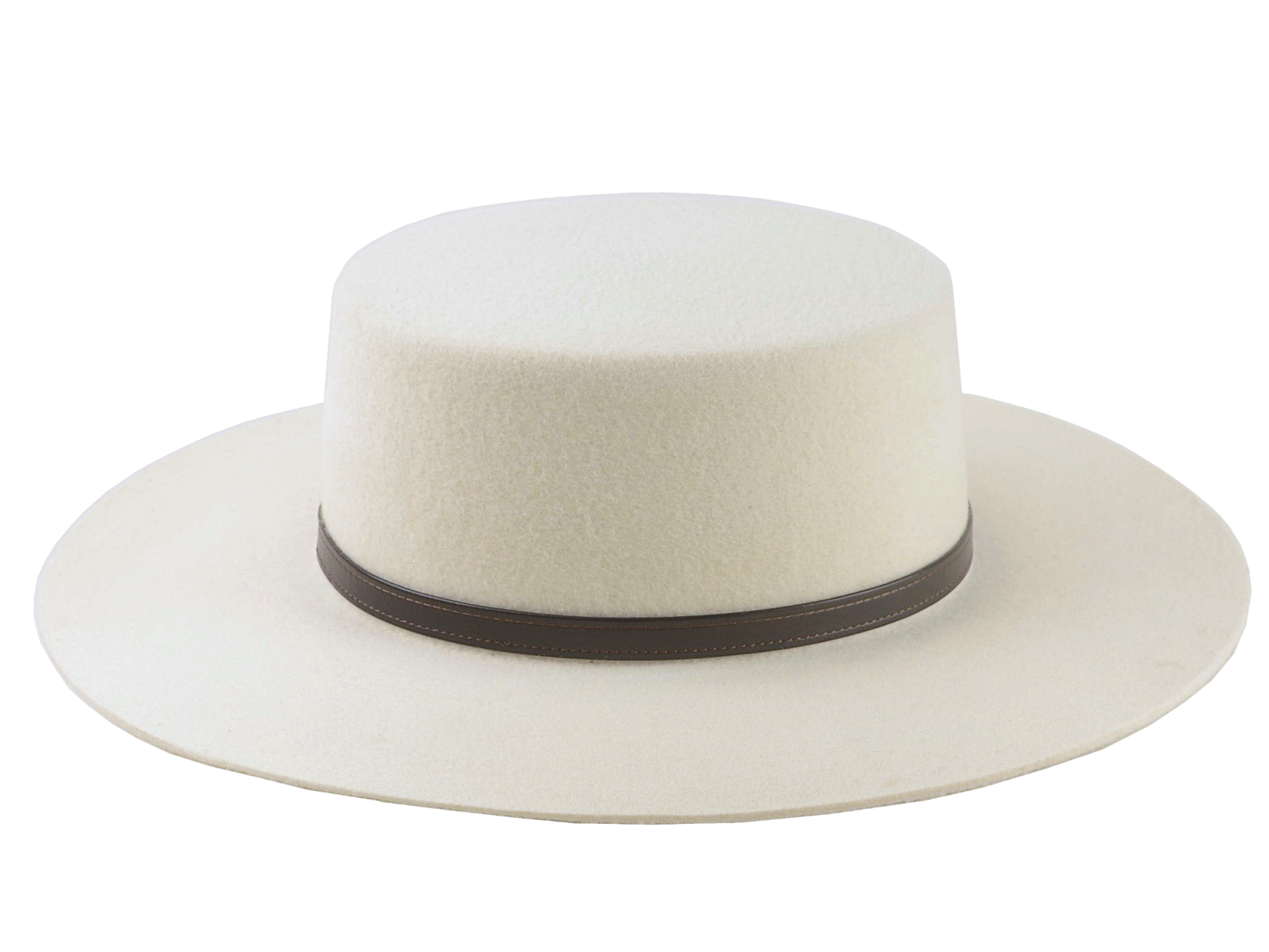 Flat Crown Wide Brim Bolero Hat | The ASTRUM | Custom Handmade Hats Agnoulita Hats 5 | Off-White, Western Style