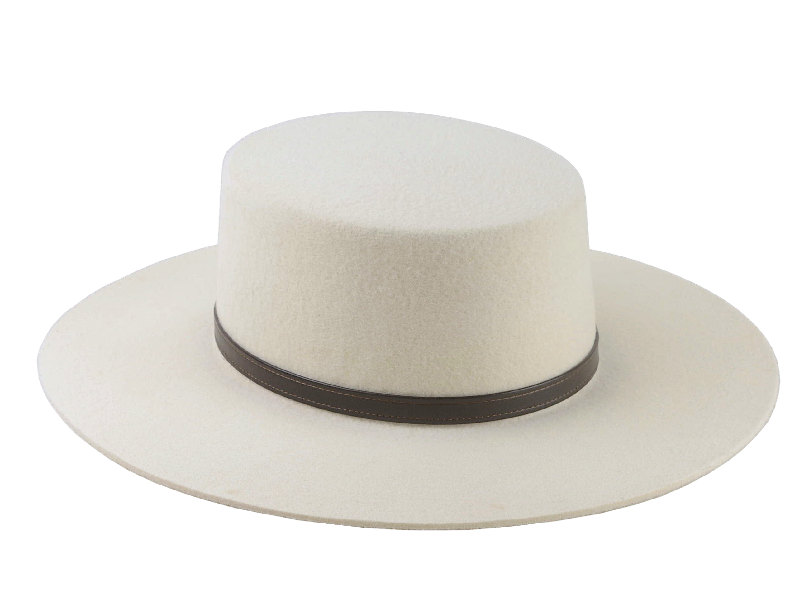 Flat Crown Wide Brim Bolero Hat | The ASTRUM | Custom Handmade Hats Agnoulita Hats 6 | Off-White, Western Style