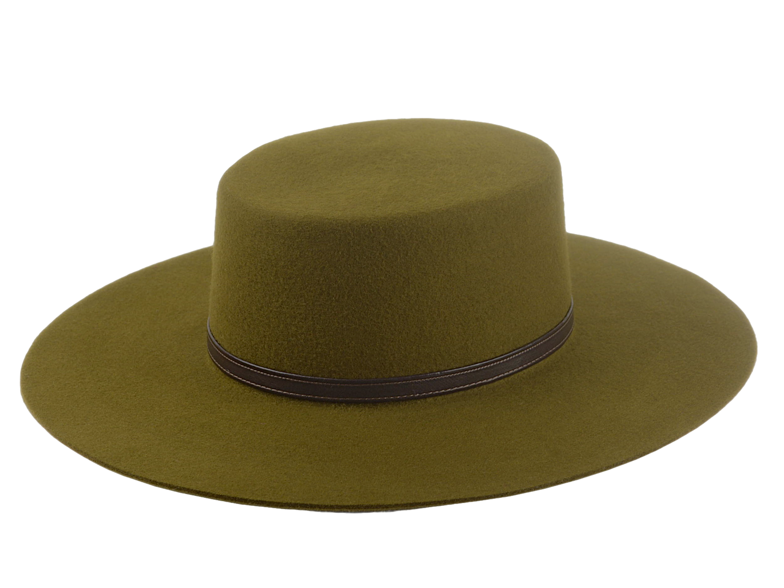 Outback Style Wide Brim Hat | The GALLOPER | Custom Handmade Hats Agnoulita Hats 4 | Olive Green, Western Style