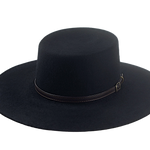 Flat Crown Cowboy Hat | The GALLOPER | Custom Handmade Hats Agnoulita Hats 1 | Black, Western Style