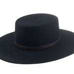 Flat Crown Cowboy Hat | The GALLOPER | Custom Handmade Hats Agnoulita Hats 4 | Black, Western Style
