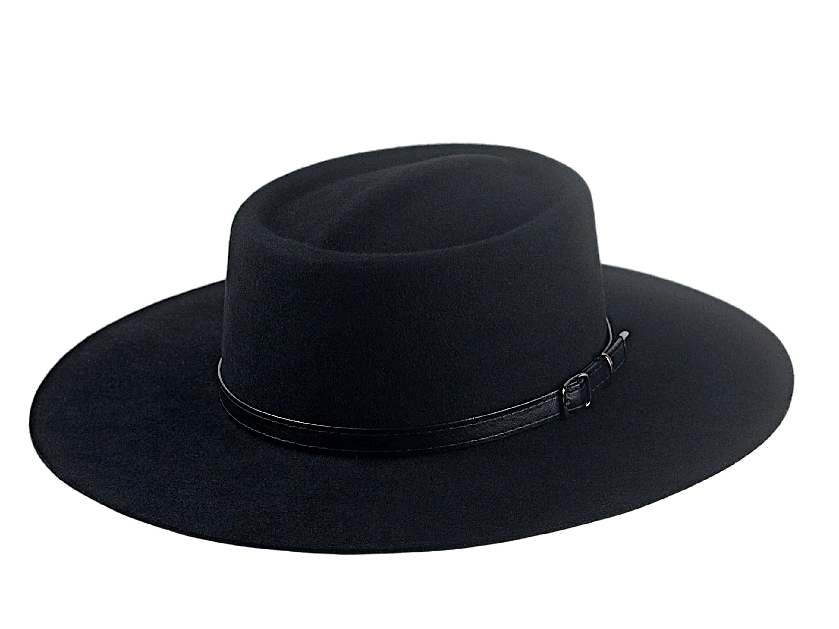 Fur Felt Gamblers Hat | The GAMBLER DELUXE | Custom Handmade Hats Agnoulita Hats 1 | Black, Rabbit fur felt, Telescope, Western Style