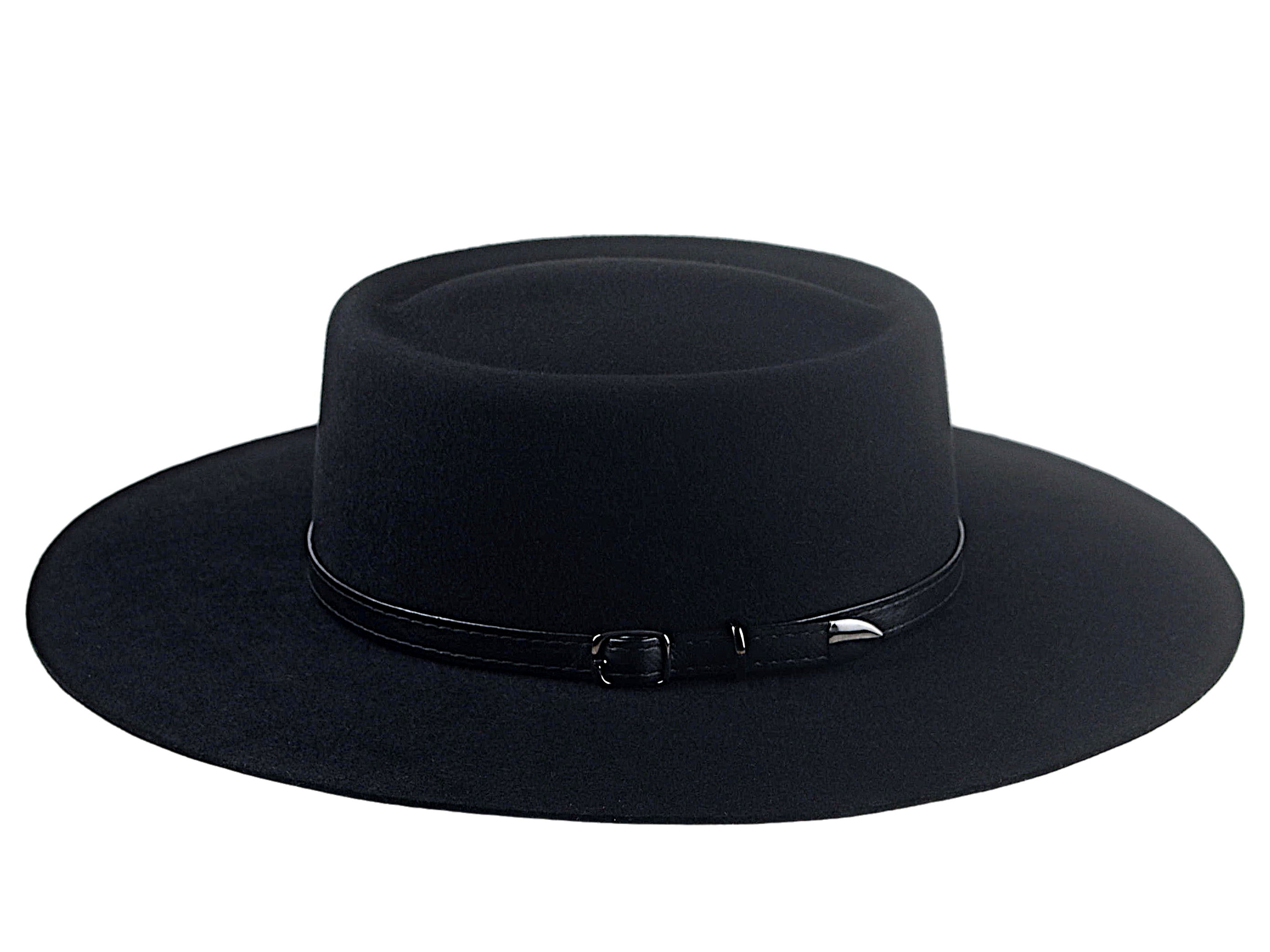 Fur Felt Gamblers Hat | The GAMBLER DELUXE | Custom Handmade Hats Agnoulita Hats 2 | Black, Rabbit fur felt, Telescope, Western Style