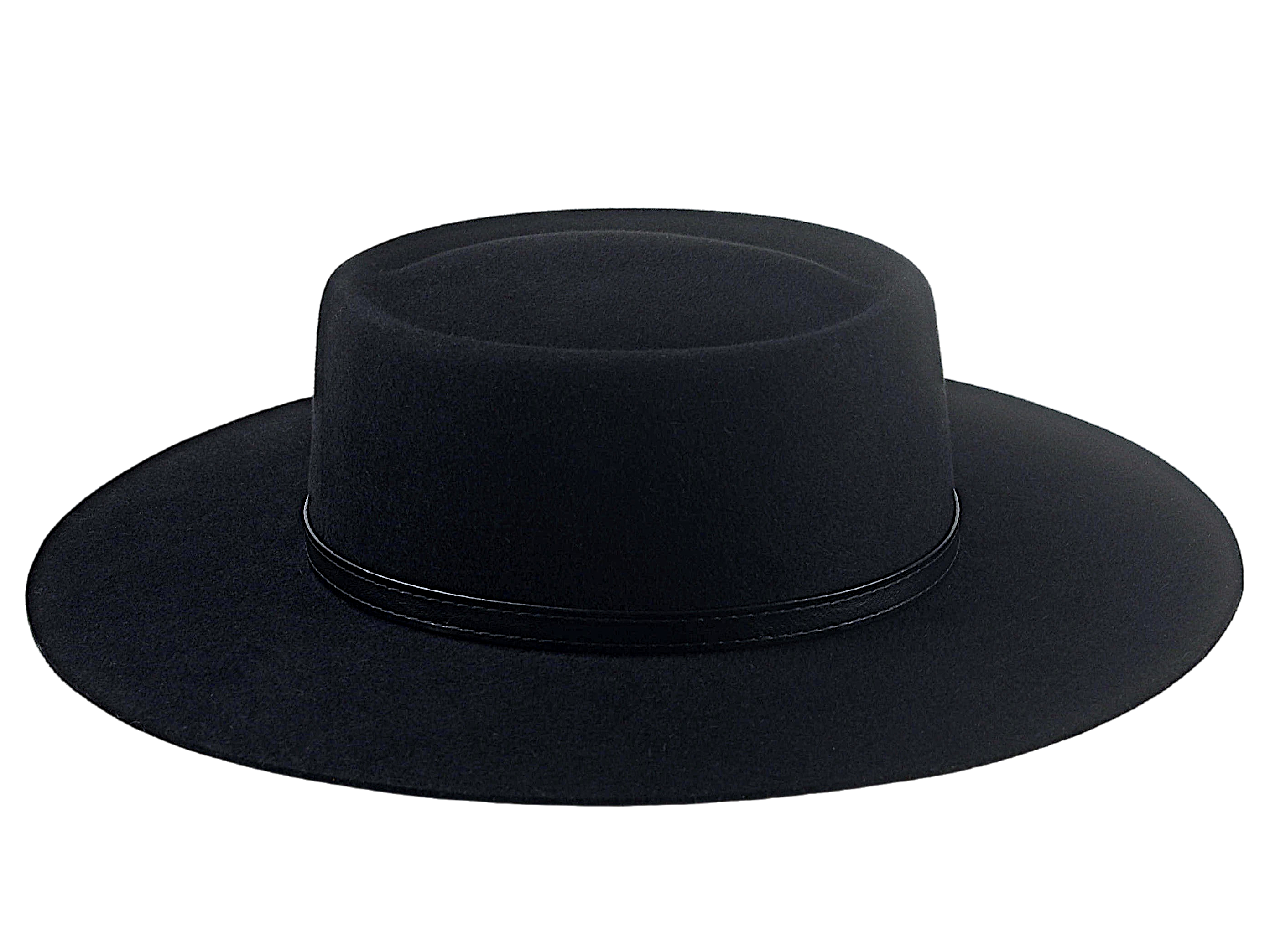 Fur Felt Gamblers Hat | The GAMBLER DELUXE | Custom Handmade Hats Agnoulita Hats 5 | Black, Rabbit fur felt, Telescope, Western Style
