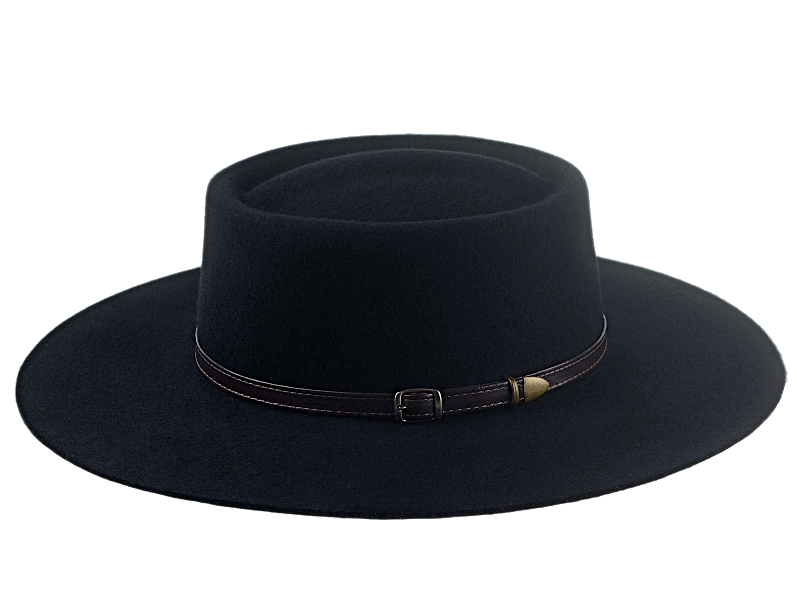 Wide Brim Gamblers Hat | The GAMBLER | Custom Handmade Hats Agnoulita Hats 2 | Black, Telescope, Western Style
