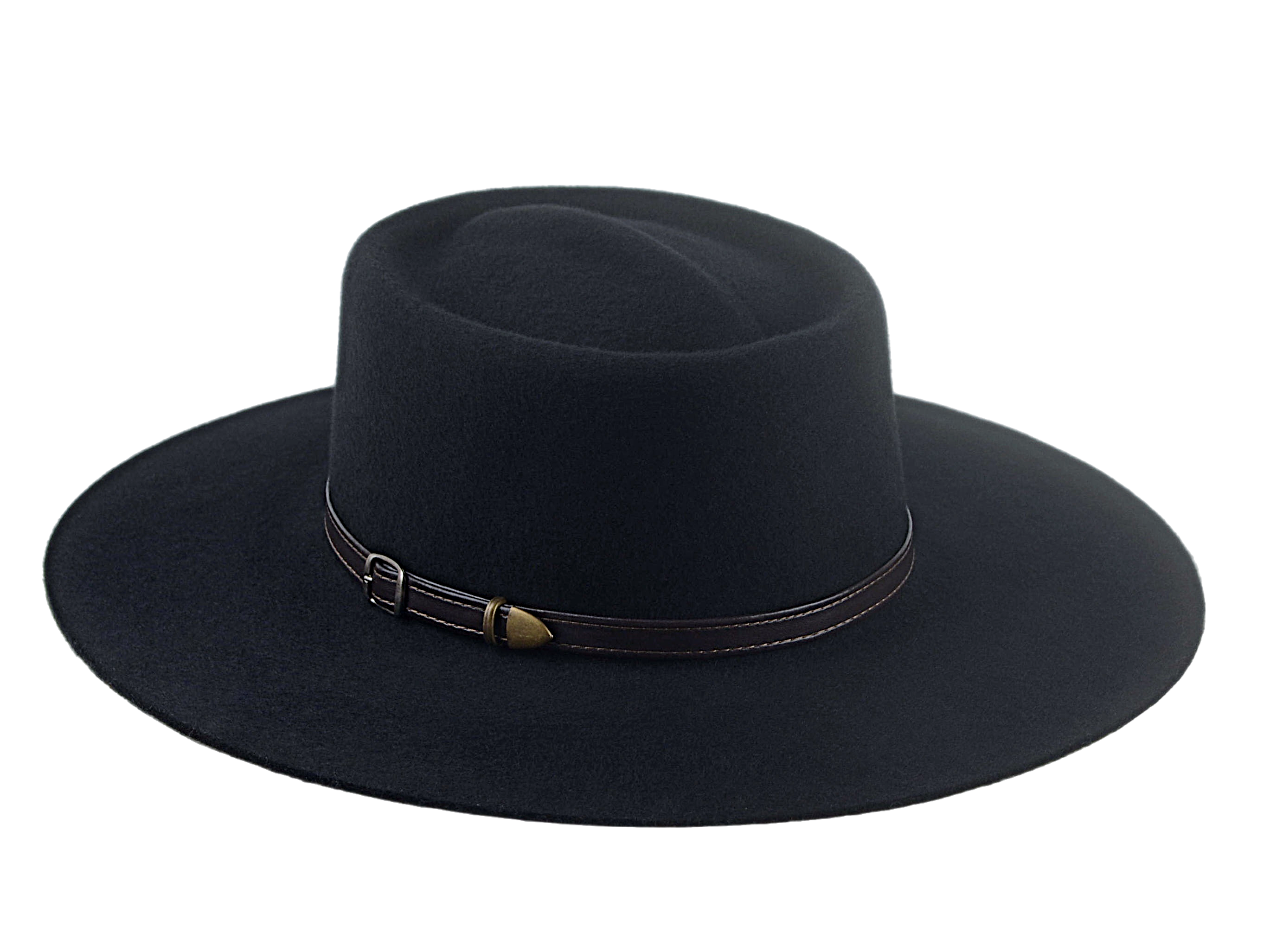 Wide Brim Gamblers Hat | The GAMBLER | Custom Handmade Hats Agnoulita Hats 3 | Black, Telescope, Western Style