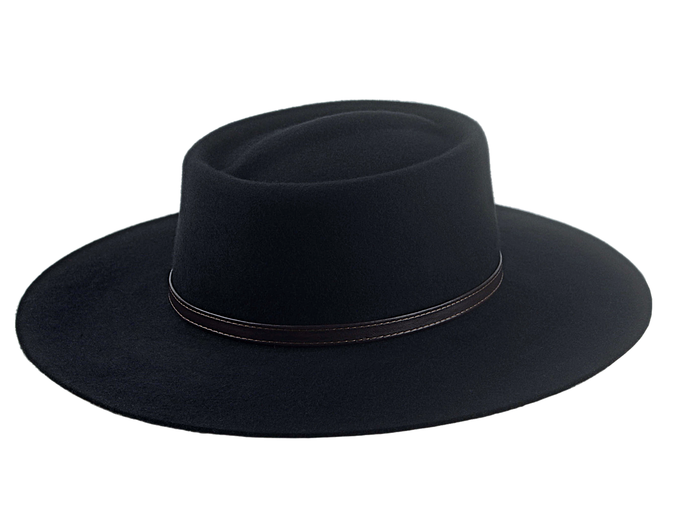 Wide Brim Gamblers Hat | The GAMBLER | Custom Handmade Hats Agnoulita Hats 4 | Black, Telescope, Western Style