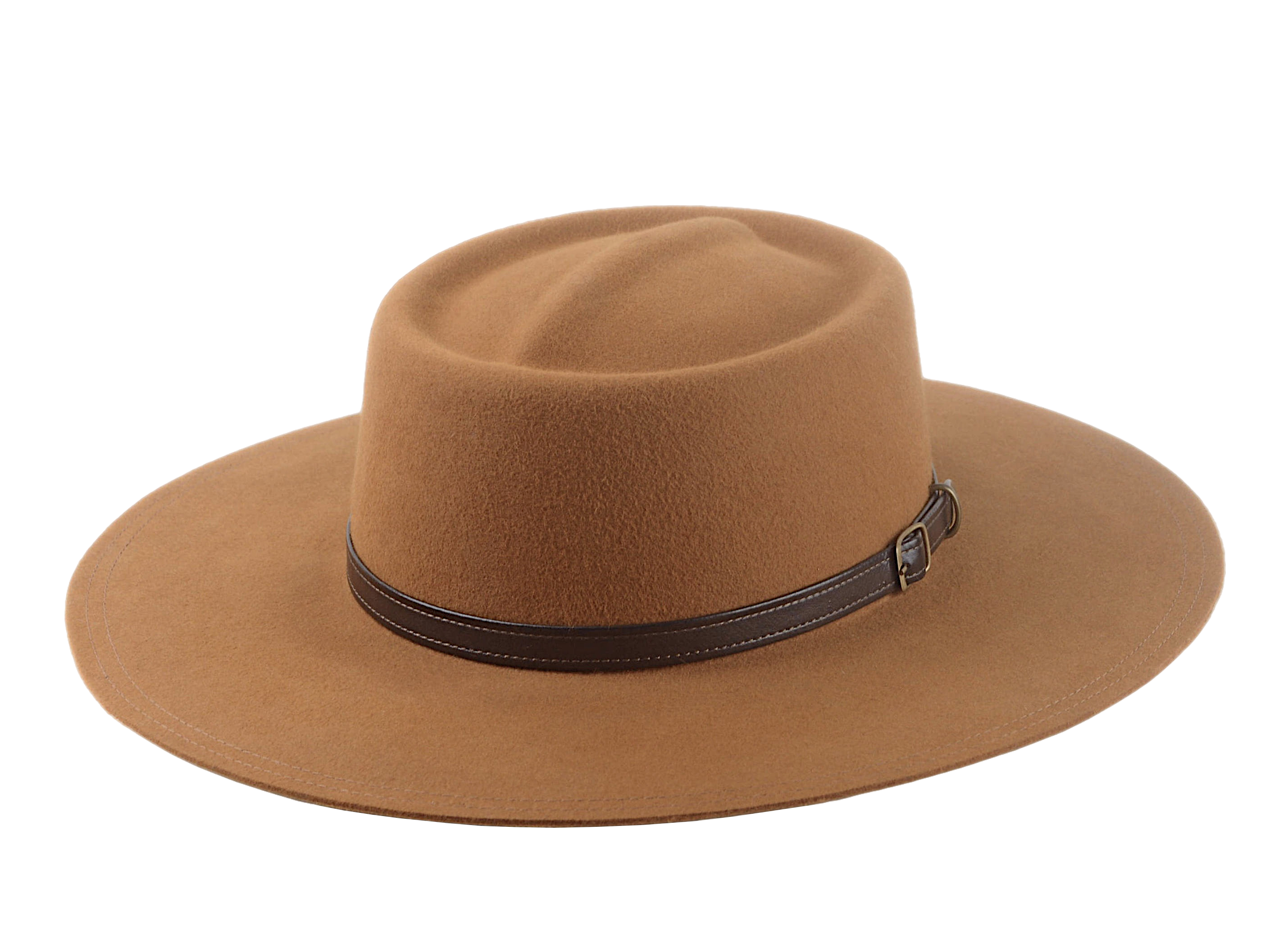 Western Style Gamblers Hat | The GAMBLER DELUXE | Custom Handmade Hats Agnoulita Hats 1 | Burnt Orange, Rabbit fur felt, Telescope, Western Style