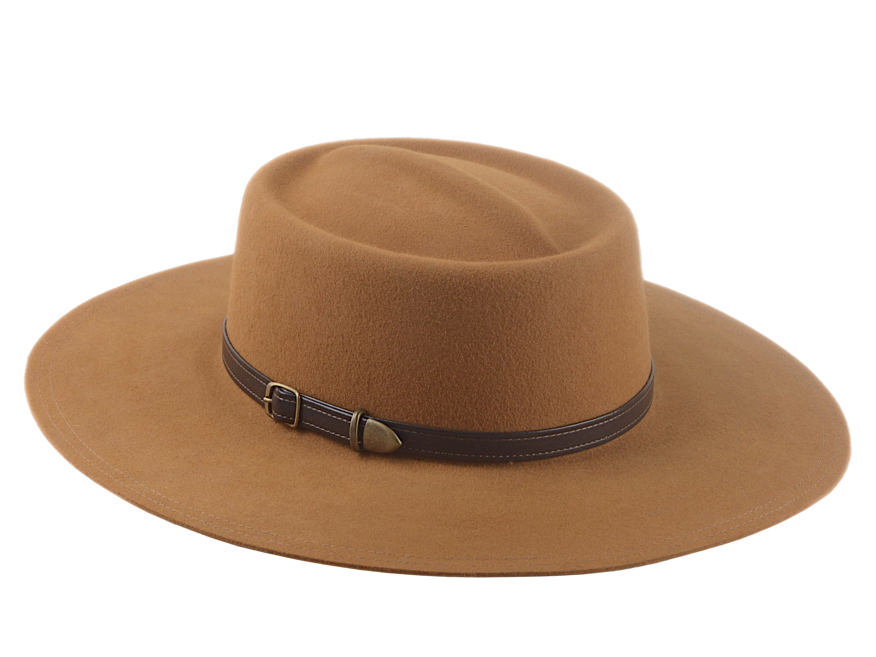 Western Style Gamblers Hat | The GAMBLER DELUXE | Custom Handmade Hats Agnoulita Hats 3 | Burnt Orange, Rabbit fur felt, Telescope, Western Style