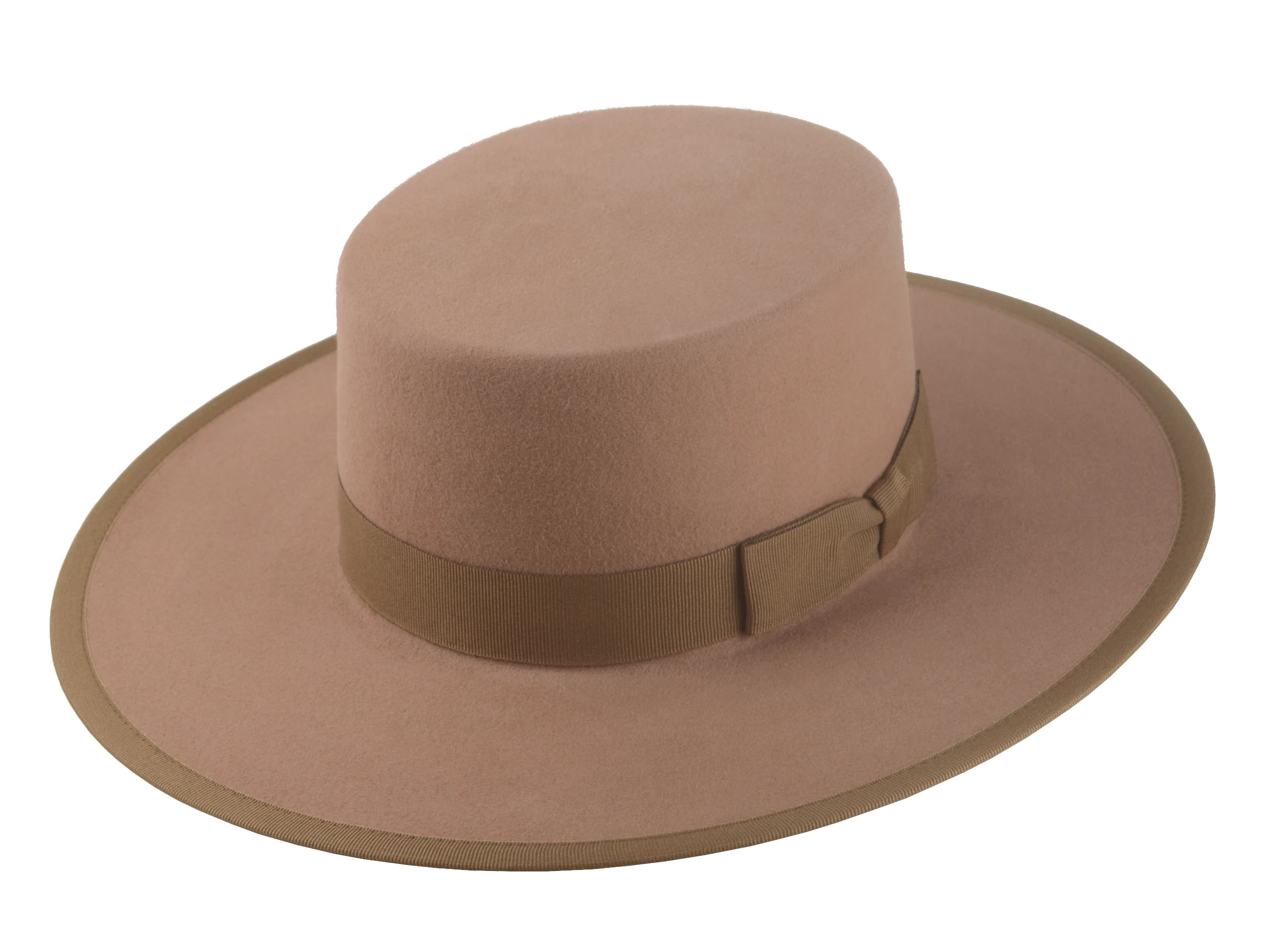 The Gaucho: Cinnamon colored hat showcasing flat crown design and wide brim | Agnoulita Hats