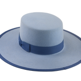 Fur Felt Bolero Hat | The GAUCHO | Custom Handmade Hats Agnoulita Hats 3 | Blue, Light Blue, Rabbit fur felt, Western Style