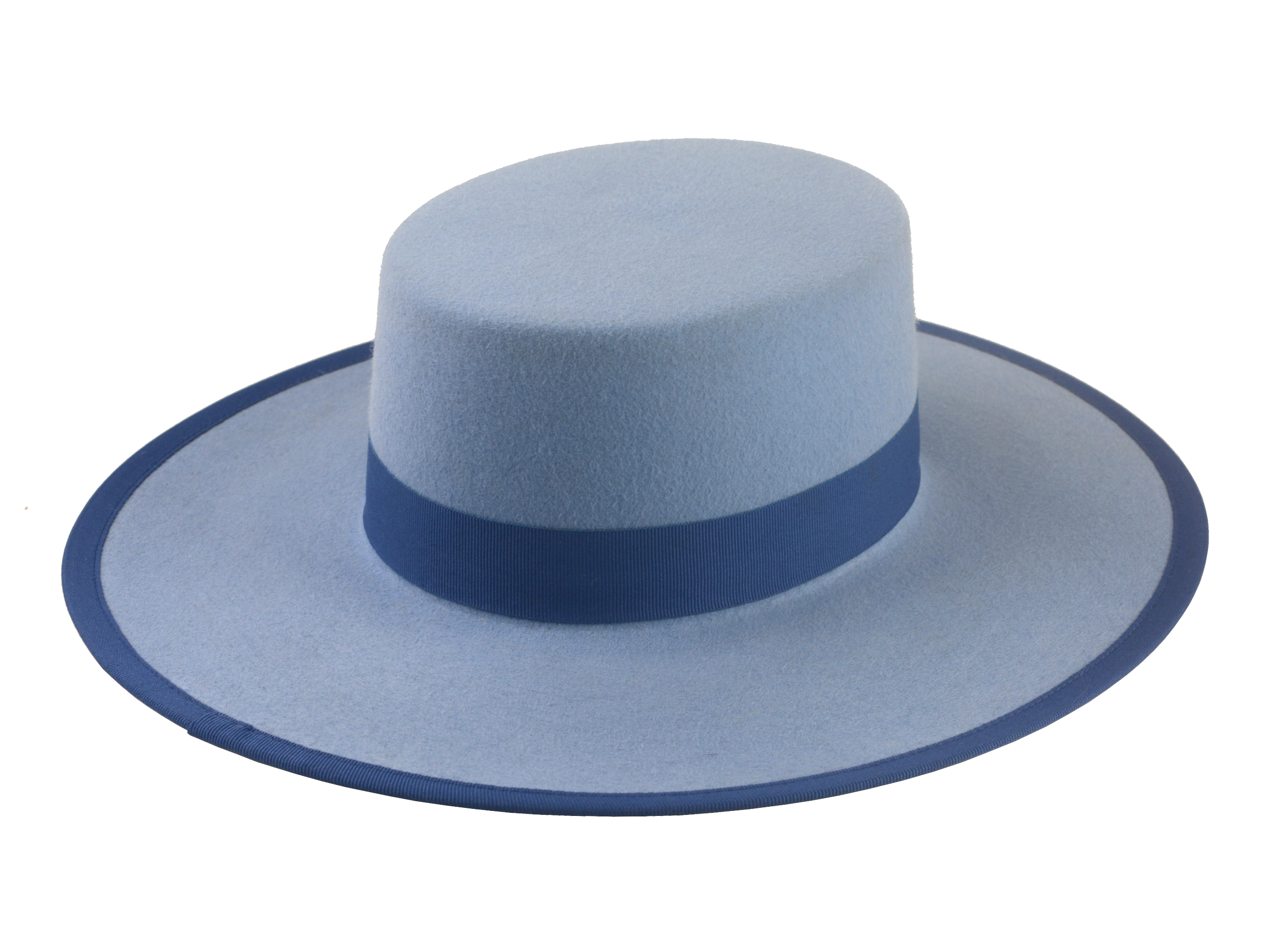 Fur Felt Bolero Hat | The GAUCHO | Custom Handmade Hats Agnoulita Hats 4 | Blue, Light Blue, Rabbit fur felt, Western Style
