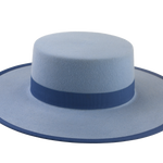 Fur Felt Bolero Hat | The GAUCHO | Custom Handmade Hats Agnoulita Hats 5 | Blue, Light Blue, Rabbit fur felt, Western Style