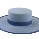 Fur Felt Bolero Hat | The GAUCHO | Custom Handmade Hats Agnoulita Hats 5 | Blue, Light Blue, Rabbit fur felt, Western Style