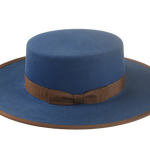 Fur Felt Bolero Hat | The GAUCHO | Custom Handmade Hats Agnoulita Hats 2 | Blue, Rabbit fur felt, Western Style, Yale Blue