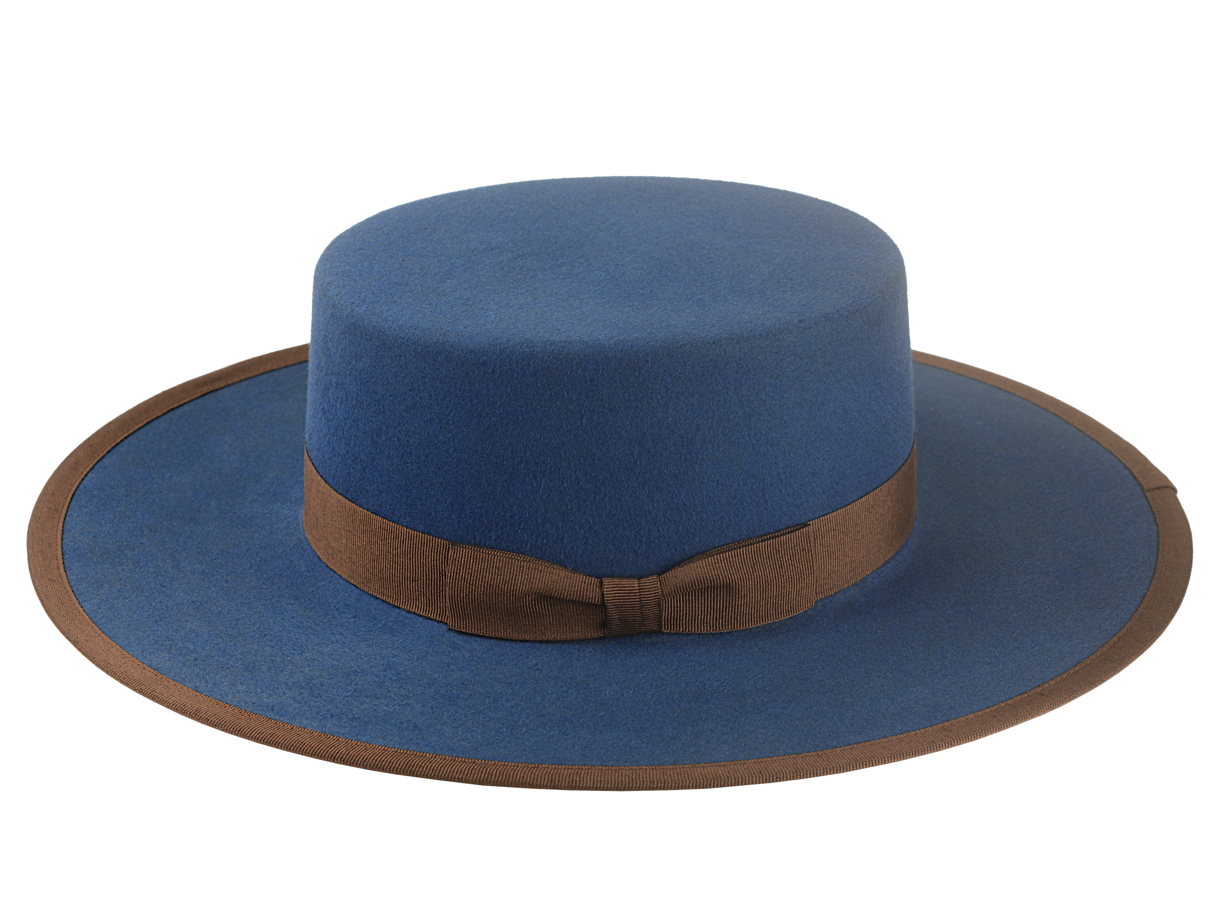 Fur Felt Bolero Hat | The GAUCHO | Custom Handmade Hats Agnoulita Hats 2 | Blue, Rabbit fur felt, Western Style, Yale Blue