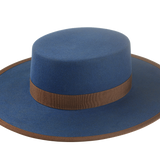 Fur Felt Bolero Hat | The GAUCHO | Custom Handmade Hats Agnoulita Hats 4 | Blue, Rabbit fur felt, Western Style, Yale Blue