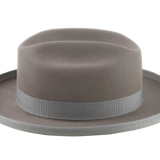 Cattlemans Crease Fedora | The GLOBETROTTER | Custom Handmade Hats Agnoulita Hats 5 | Cattleman, Rabbit fur felt, Sand Grey, Western Style