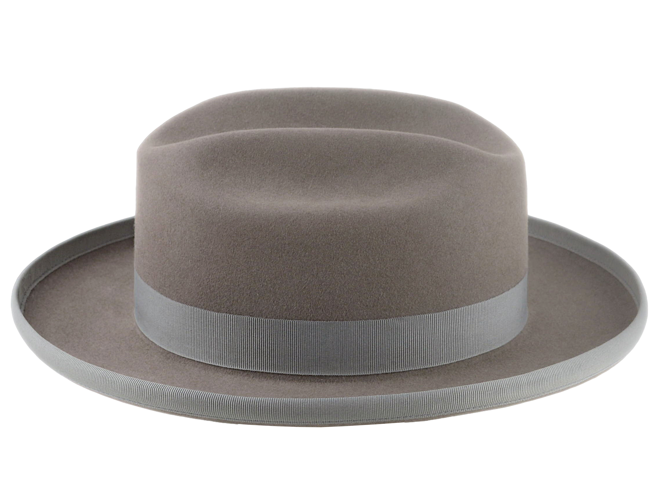 Cattlemans Crease Fedora | The GLOBETROTTER | Custom Handmade Hats Agnoulita Hats 5 | Cattleman, Rabbit fur felt, Sand Grey, Western Style