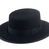 Fur Felt Boater Hat | The GRANDEE | Custom Handmade Hats Agnoulita Hats 1 | Black, Rabbit fur felt, Western Style