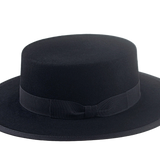 Fur Felt Boater Hat | The GRANDEE | Custom Handmade Hats Agnoulita Hats 2 | Black, Rabbit fur felt, Western Style