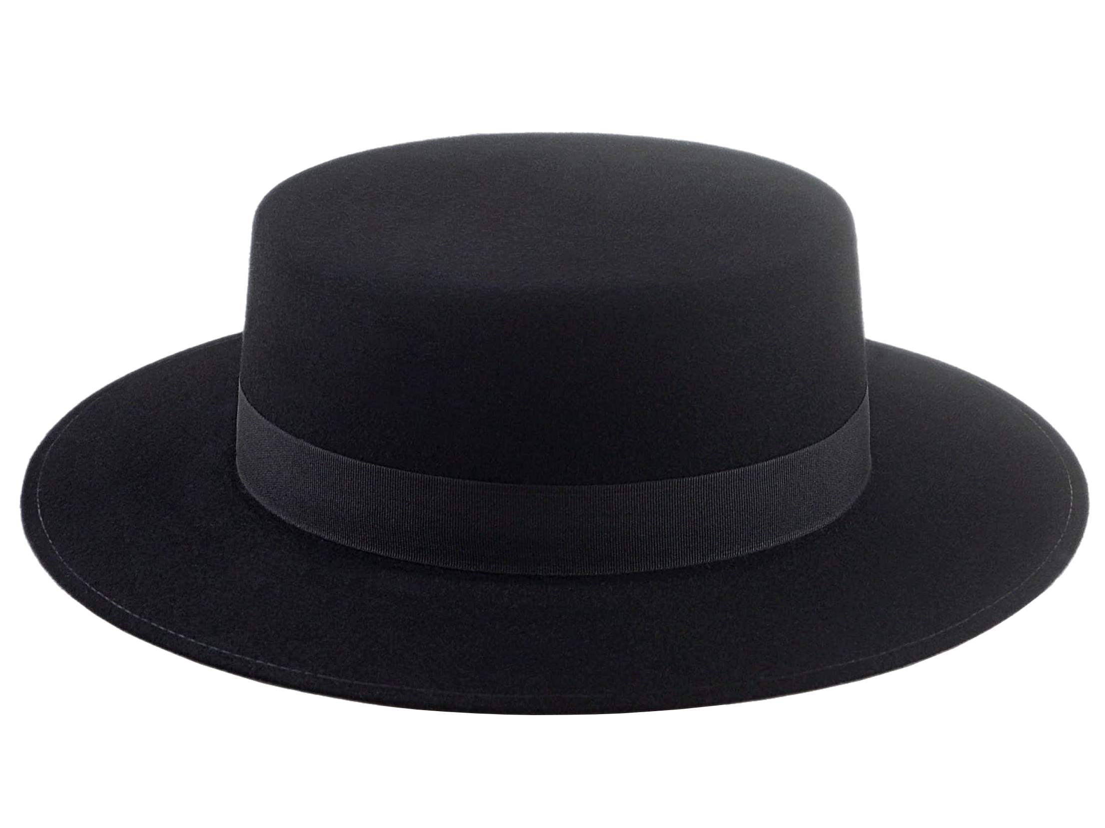  Western Style Boater Hat | The HAWK | Custom Handmade Hats Agnoulita Hats 5 | Black, Rabbit fur felt, Western Style