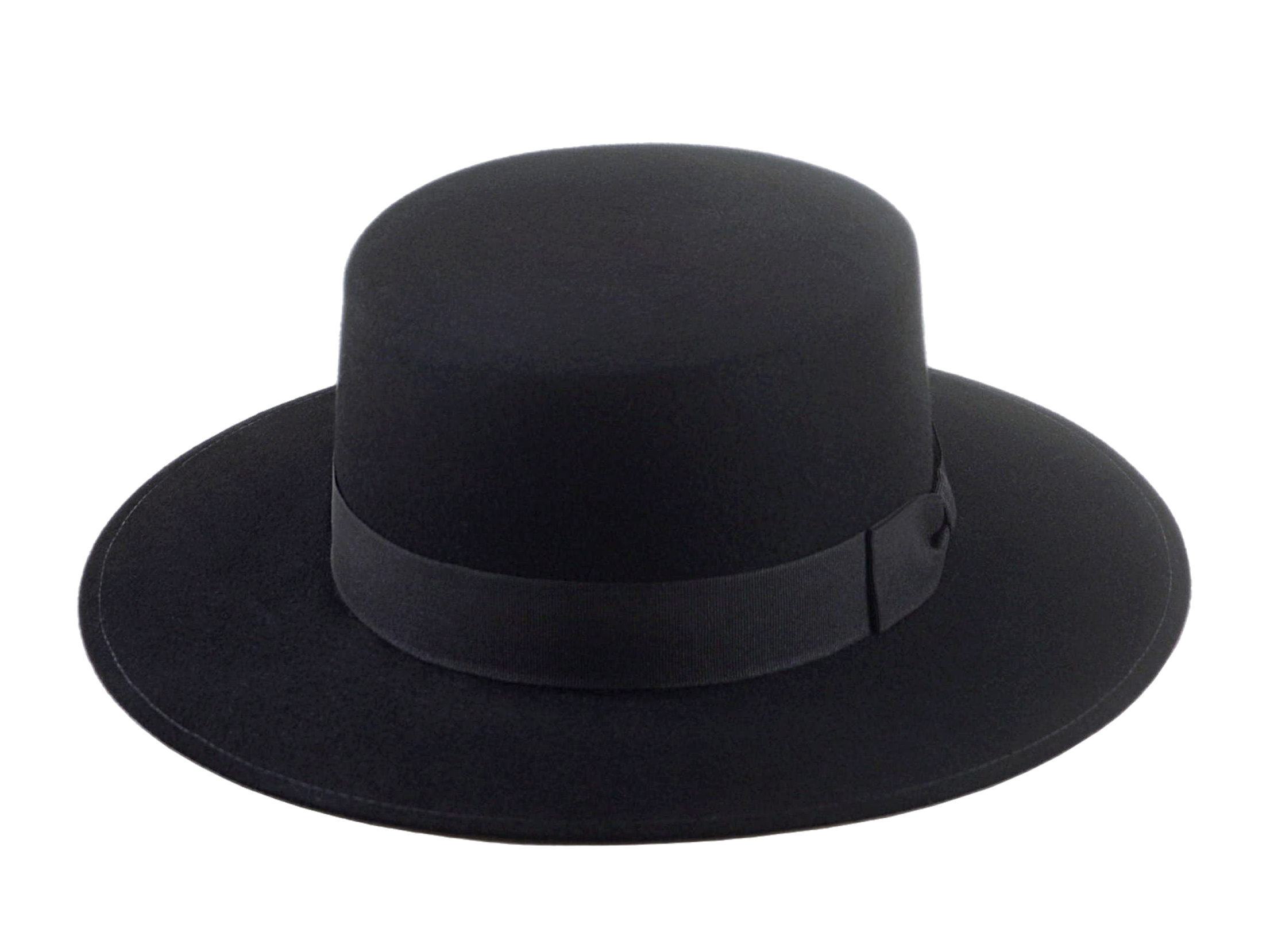  Western Style Boater Hat | The HAWK | Custom Handmade Hats Agnoulita Hats 6 | Black, Rabbit fur felt, Western Style