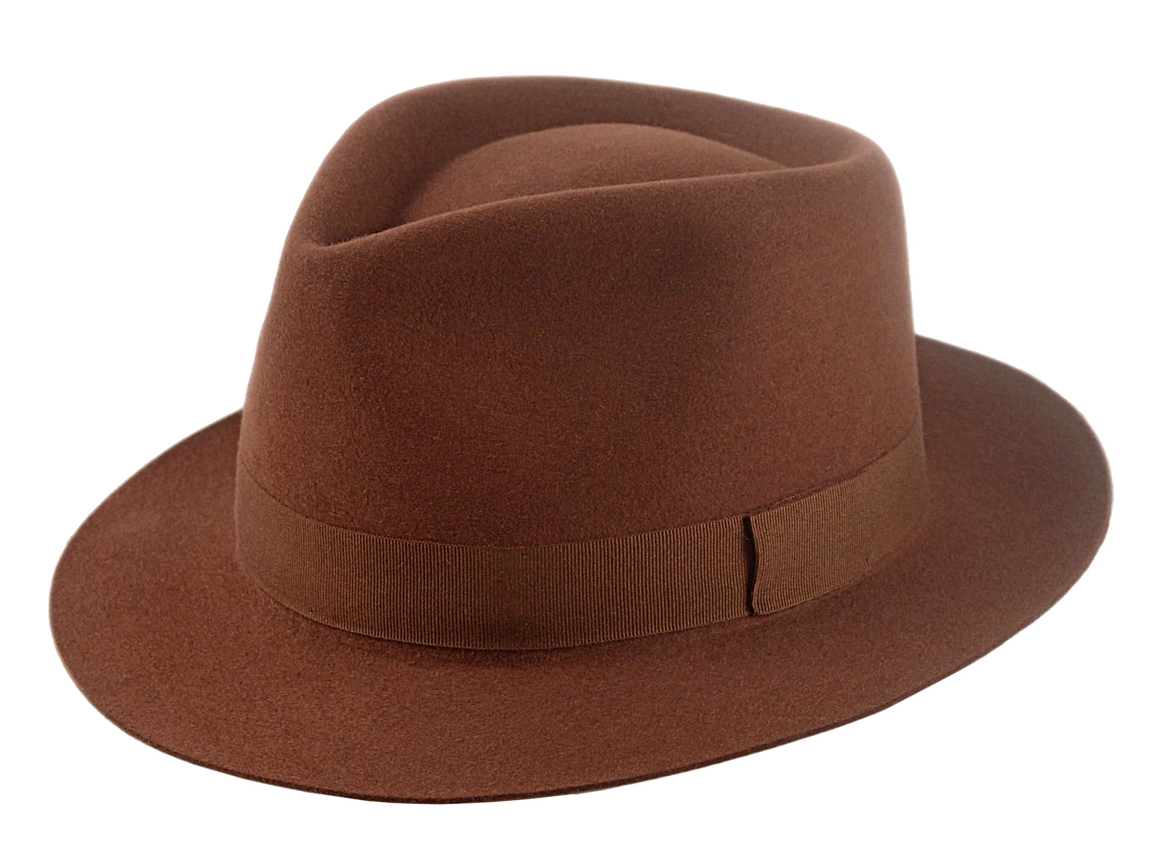 Fedora Hat For Men | The HERMES | Agnoulita Custom Handmade Hats Agnoulita Hats 1 | Beaver fur felt, Cocoa Brown, Custom Beaver Fedora, Teardrop