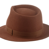 Fedora Hat For Men | The HERMES | Agnoulita Custom Handmade Hats Agnoulita Hats 3 | Beaver fur felt, Cocoa Brown, Custom Beaver Fedora, Teardrop