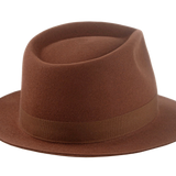 Fedora Hat For Men | The HERMES | Agnoulita Custom Handmade Hats Agnoulita Hats 4 | Beaver fur felt, Cocoa Brown, Custom Beaver Fedora, Teardrop