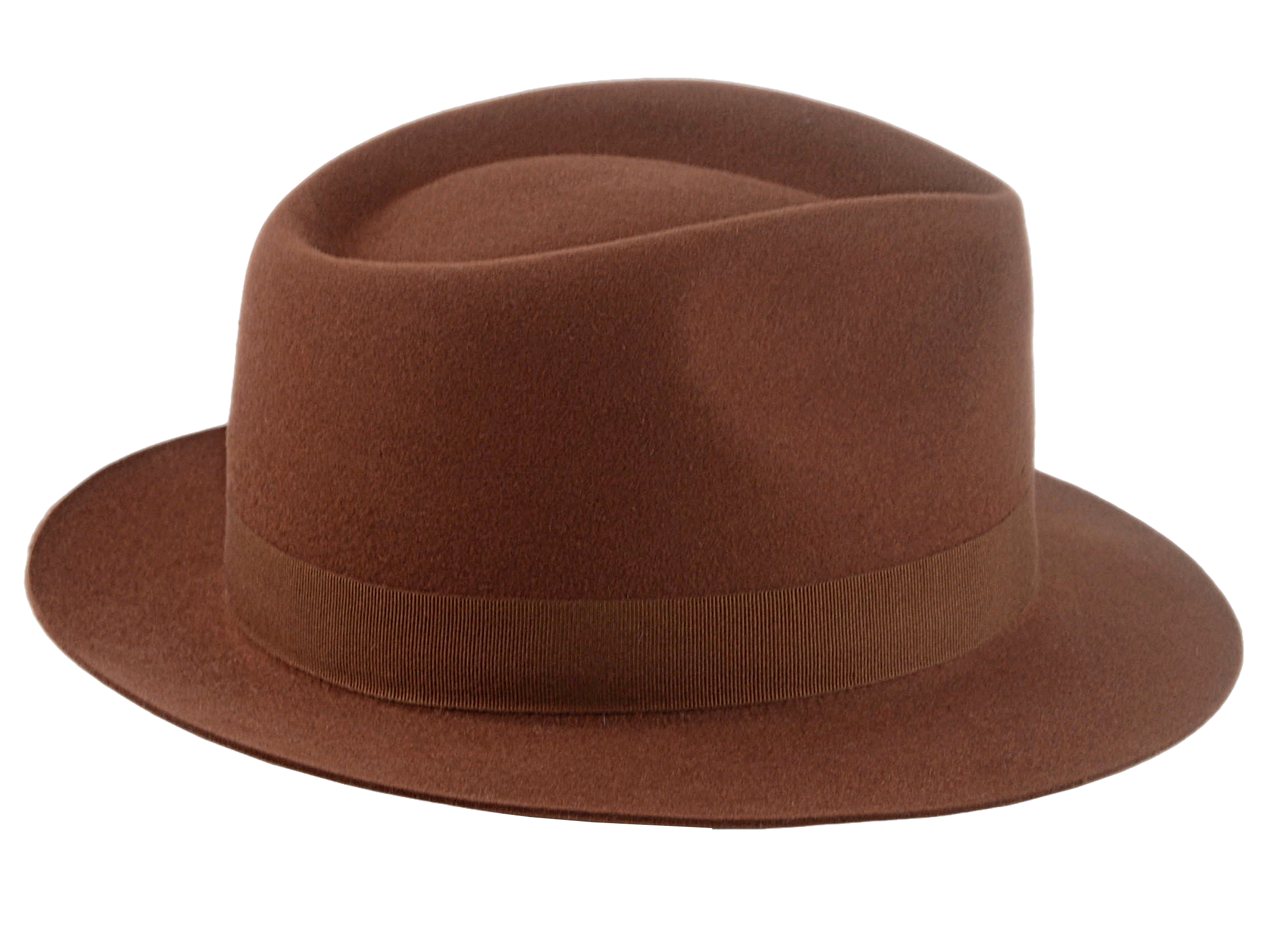 Fedora Hat For Men | The HERMES | Agnoulita Custom Handmade Hats Agnoulita Hats 5 | Beaver fur felt, Cocoa Brown, Custom Beaver Fedora, Teardrop