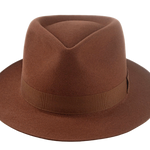 Fedora Hat For Men | The HERMES | Agnoulita Custom Handmade Hats Agnoulita Hats 6 | Beaver fur felt, Cocoa Brown, Custom Beaver Fedora, Teardrop