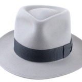 The HOWITZER | Agnoulita Custom Handmade Hats Agnoulita Hats 6 | Light Grey, Men's Fedora, Rabbit fur felt, Teardrop