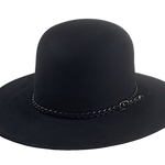 The INDIAN | Agnoulita Custom Handmade Hats Agnoulita Hats 1 | Black, Open Crown, Rabbit fur felt