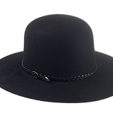 The INDIAN | Agnoulita Custom Handmade Hats Agnoulita Hats 3 | Black, Open Crown, Rabbit fur felt