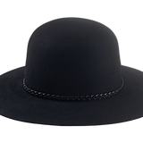 The INDIAN | Agnoulita Custom Handmade Hats Agnoulita Hats 5 | Black, Open Crown, Rabbit fur felt
