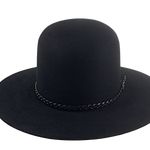 The INDIAN | Agnoulita Custom Handmade Hats Agnoulita Hats 6 | Black, Open Crown, Rabbit fur felt